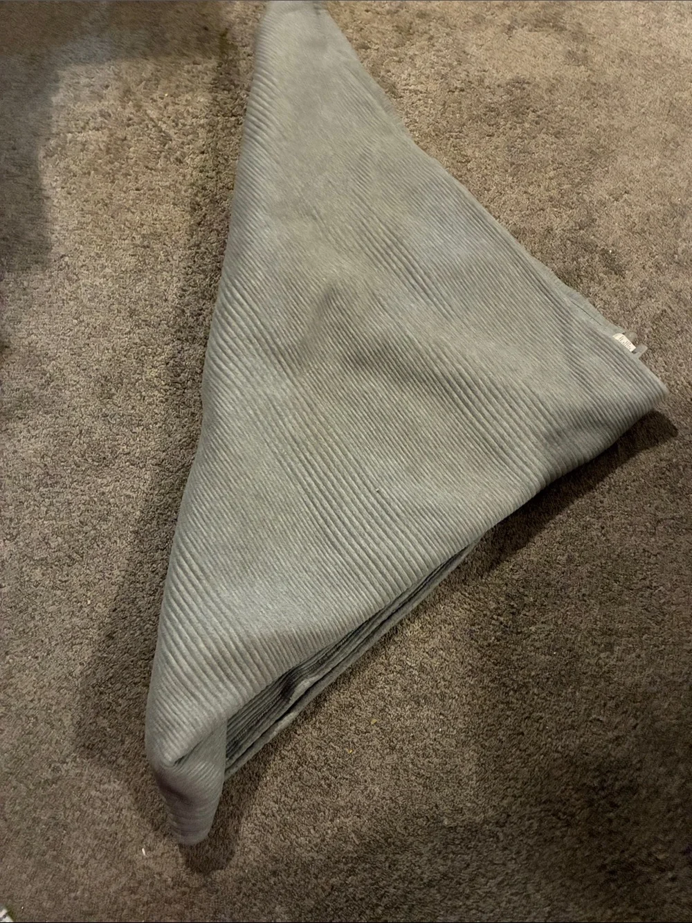 King size Ribbed Comforter Cover with pillow case in Light Gray
